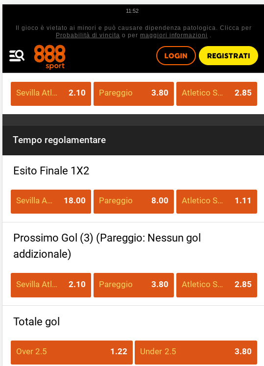 Recensione 888 sport: palinsesto, quote calcio, bonus scommesse