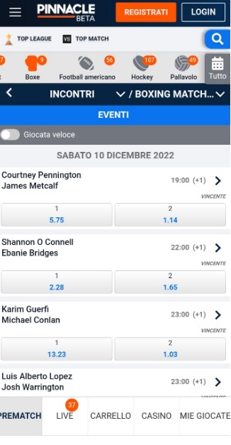 Recensione Pinnacle: palinsesto, quote calcio, bonus scommesse