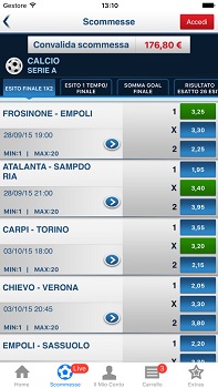 App Gamenet mobile Recensione Gamenet: palinsesto, quote calcio, bonus scommesse