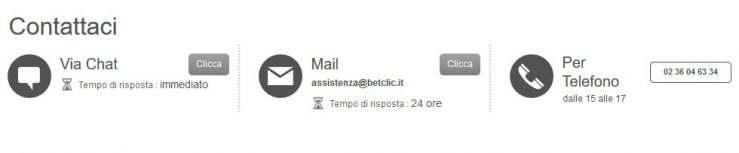 Per ogni dubbio, puoi contattare il Servizio Clienti, tramite chat, mail o telefono,