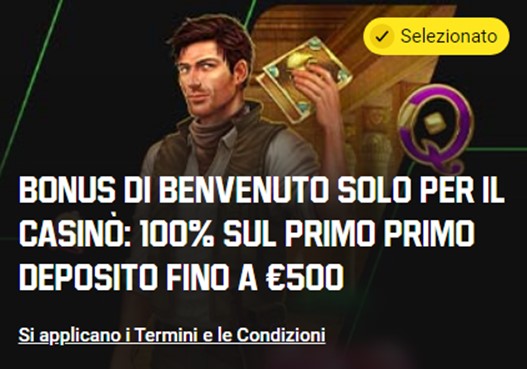 Bonus Benvenuto Casino Unibet