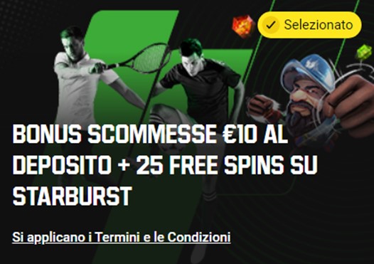 Bonus Benvenuto scommesse Unibet