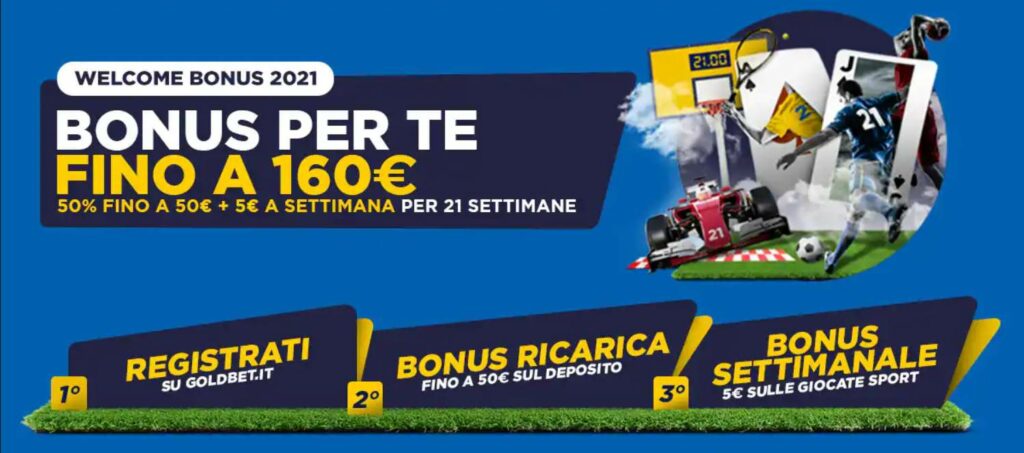 Bonus Benvenuto sport goldbet