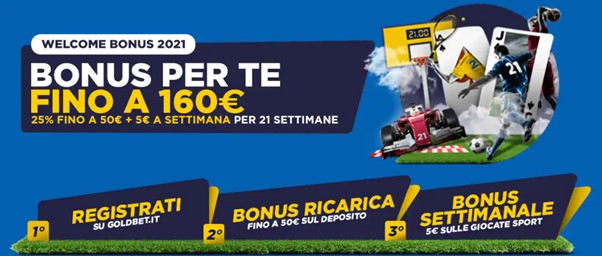 Recensione Goldbet: Offerta, Quote, Bonus, App.