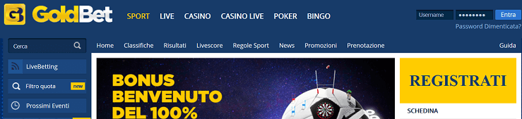 Dopo aver chiuso un Conto Goldbet, dovrai attendere 15 giorni prima di aprirne un altro.