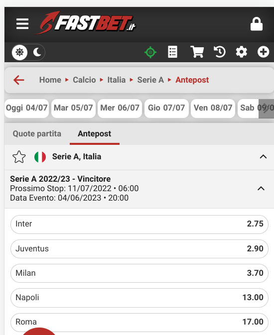 Fastbet Serie A