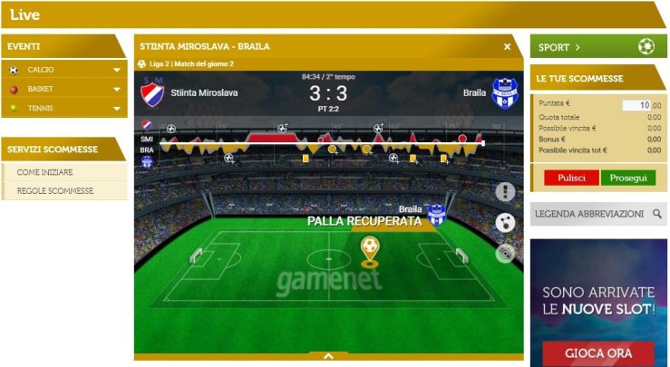 Gamenet scommesse live calcio e altri sport Recensione Gamenet: palinsesto, quote calcio, bonus scommesse