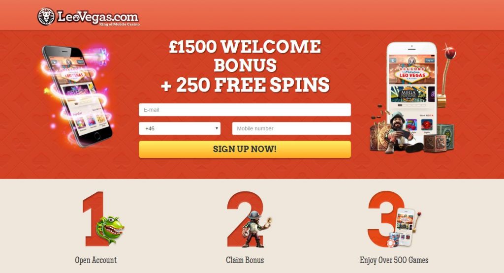 LeoVegas Log In: crea un account per scommettere online