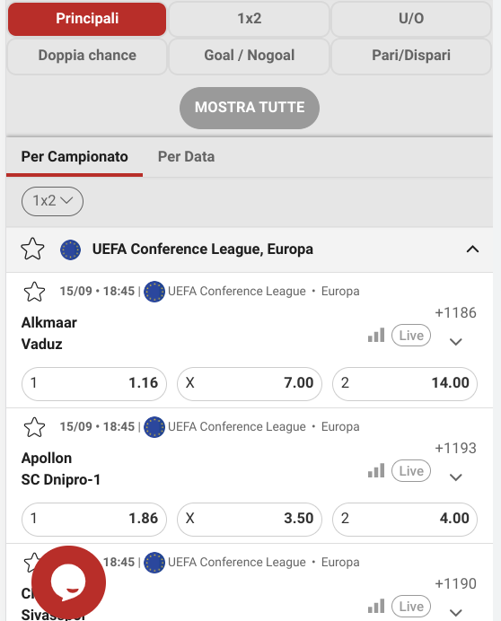 Quote Fastbet Conference League