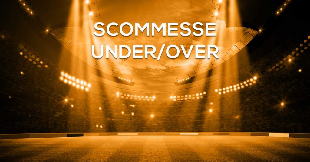 A poster with text "scommesse under/over"