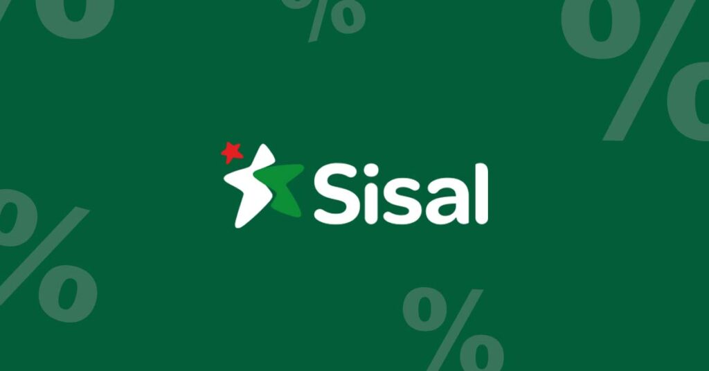 Sisal logo con sfondo verde