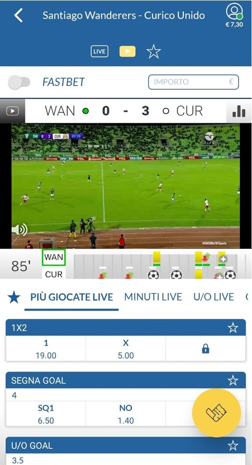 Streaming Calcio Sport Eurobet