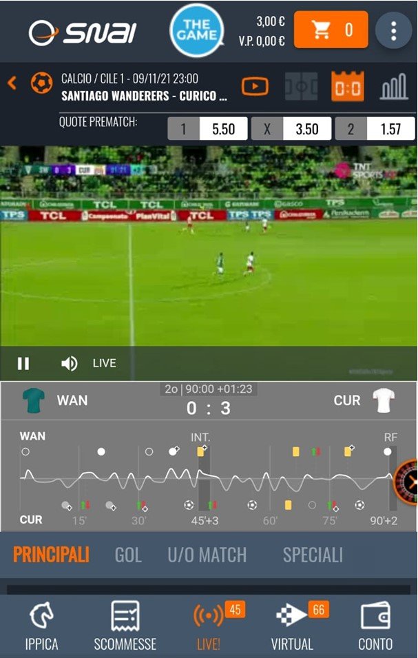 Streaming Calcio Sport Snai