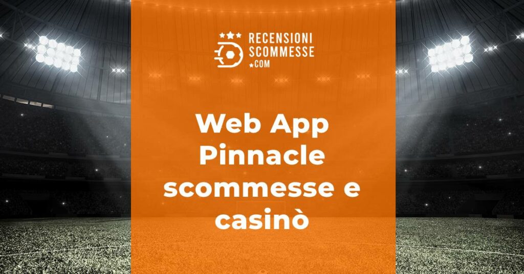 Web app di Pinnacle per scommesse e casinò