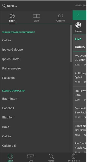 bet365 app elenco sport