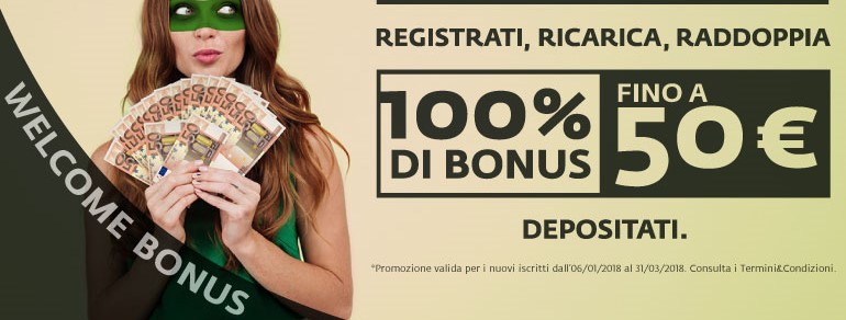 Welcome bonus di Betaland