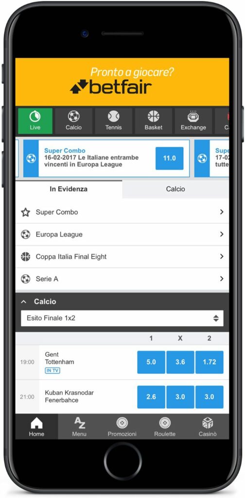 betfair app scommesse