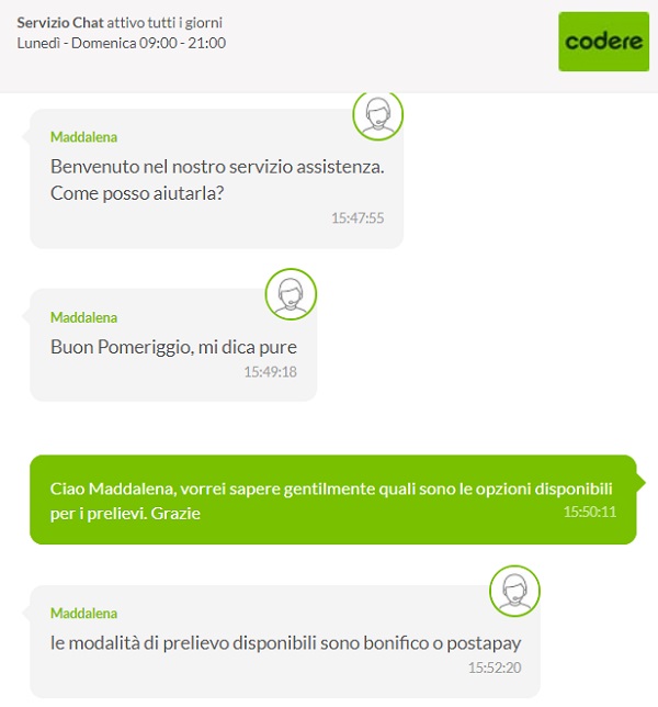 Recensione Codere: palinsesto, quote calcio, bonus scommesse