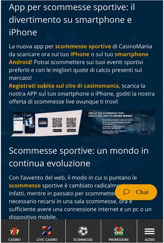 Recensione Casinomania: palinsesto, quote calcio e bonus scommesse