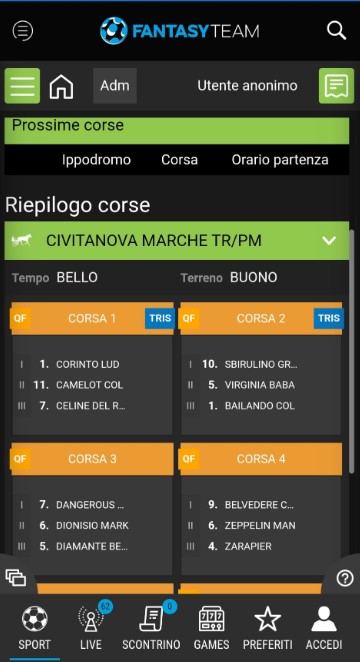 Recensione Fantasyteam: palinsesto, quote calcio e bonus scommesse