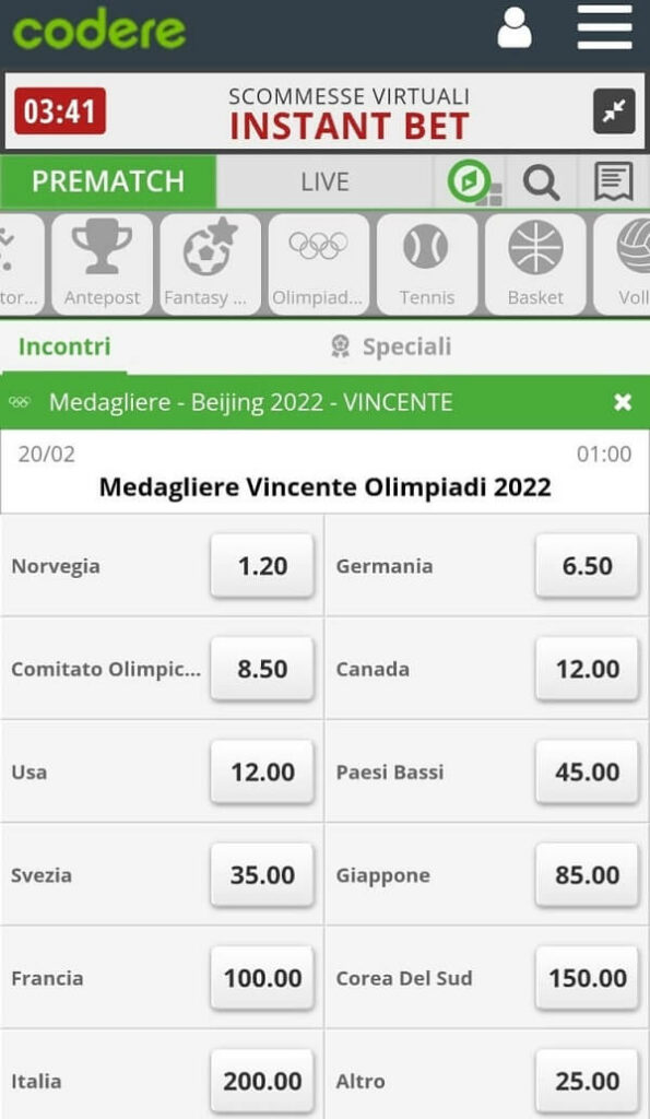 nuovi siti scommesse codere