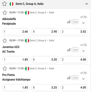 quote fastbet serie c