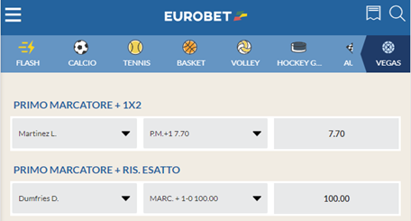 quote scorecast eurobet