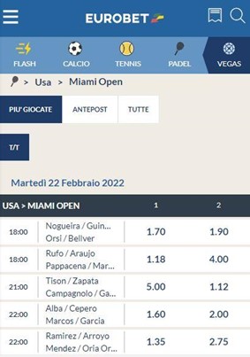 quote padel eurobet