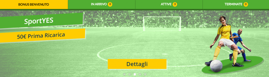 SportYes bonus benvenuto scommesse sportive online Recensione Sportyes: palinsesto, quote calcio, bonus scommesse