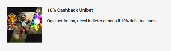 unibet cashback