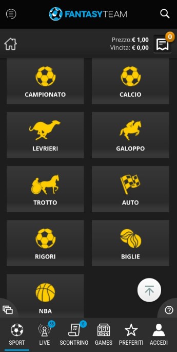 Recensione Fantasyteam: palinsesto, quote calcio e bonus scommesse